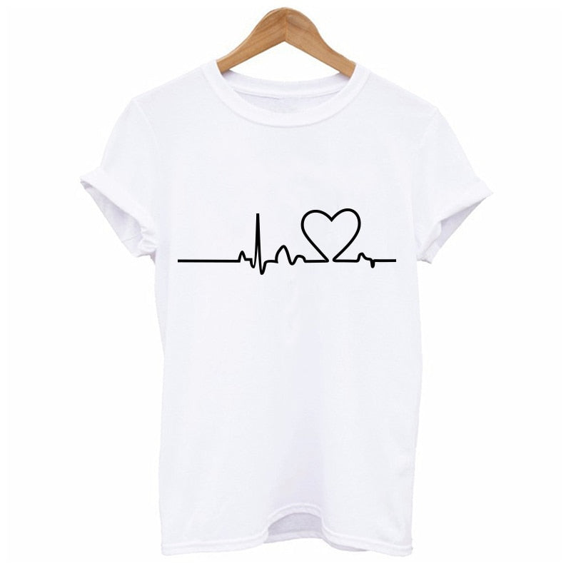 2019 New Women T-shirts Casual Harajuku Love Printed Tops Tee Summer Female T shirt  Short Sleeve T shirt For Women Clothing
