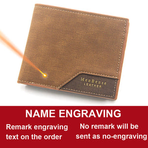 Short Men Wallets Slim Classic Coin Pocket Photo Holder Small Male Wallet Print Quality Card Holder Frosted Leather Men Purses