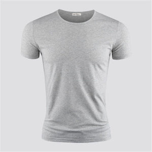 Men's T Shirt Pure Color V Collar Short Sleeved Tops Tees Men T-Shirt Black Tights Man T-Shirts Fitness For Male Clothes TDX01
