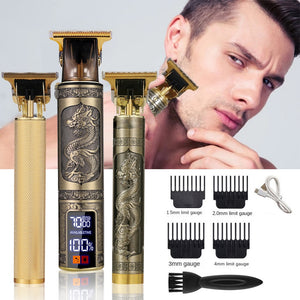 Digital Display Electric Hair Clippers Electric Hair Clippers Electric Shavers Rechargeable Retro Oil Head Clippers Hair Clipper