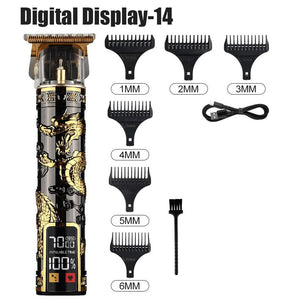 Digital Display Electric Hair Clippers Electric Hair Clippers Electric Shavers Rechargeable Retro Oil Head Clippers Hair Clipper