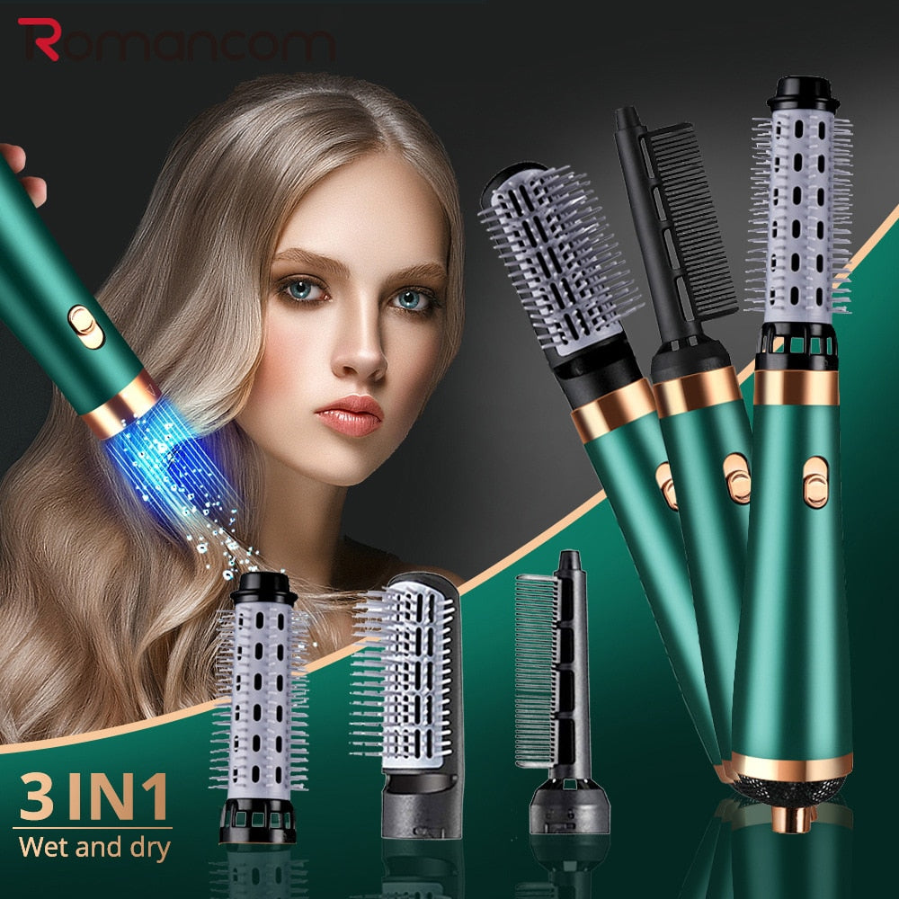 3-in-1 Comb Professional Hair Dryer With Flyaway Attachment Hair Dryers Multifunction Salon Style Tool Fast Dry
