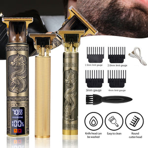 Digital Display Electric Hair Clippers Electric Hair Clippers Electric Shavers Rechargeable Retro Oil Head Clippers Hair Clipper