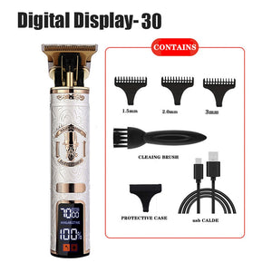 Digital Display Electric Hair Clippers Electric Hair Clippers Electric Shavers Rechargeable Retro Oil Head Clippers Hair Clipper