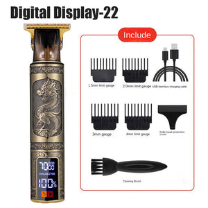 Digital Display Electric Hair Clippers Electric Hair Clippers Electric Shavers Rechargeable Retro Oil Head Clippers Hair Clipper