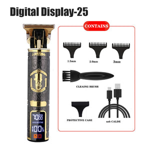 Digital Display Electric Hair Clippers Electric Hair Clippers Electric Shavers Rechargeable Retro Oil Head Clippers Hair Clipper