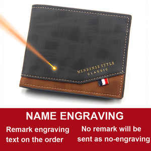 Short Men Wallets Slim Classic Coin Pocket Photo Holder Small Male Wallet Print Quality Card Holder Frosted Leather Men Purses